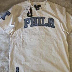 PHILADELPHIA 76ERS PRO STANDARD VARSITY BLUE TEE